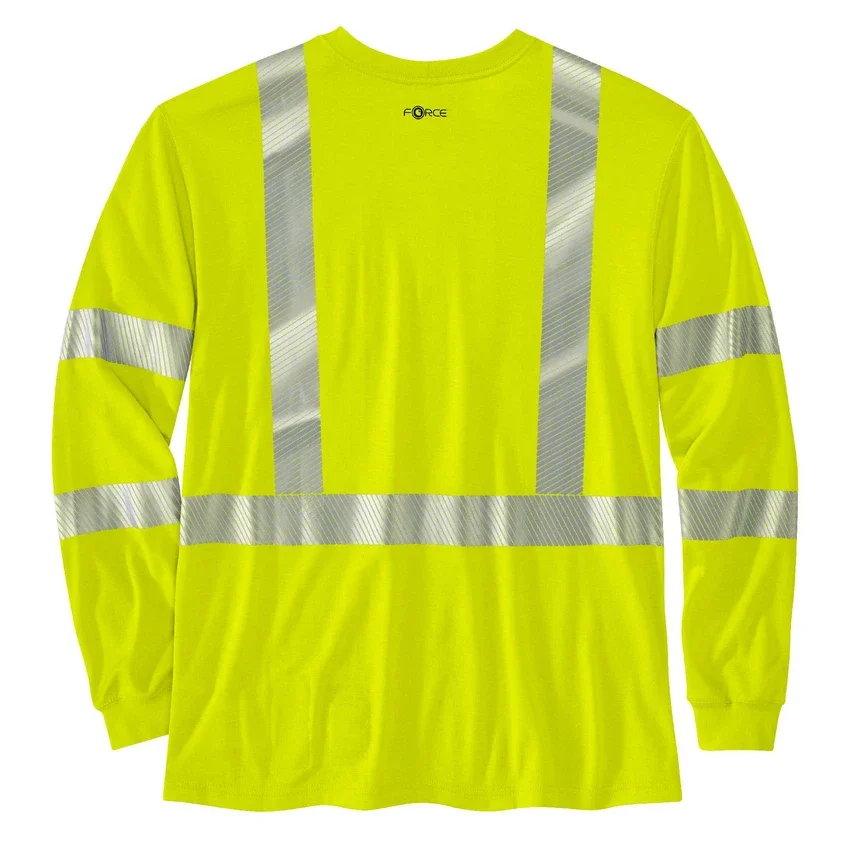 Camiseta de manguitos largos de alta visibilidad FR Force para hombre, corte holgado, clase 3