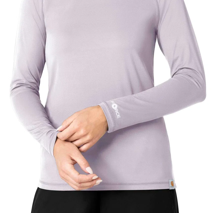 Camiseta de manguitos largos de alto rendimiento Force Sub-Scrubs para mujer