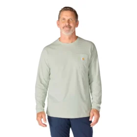 Camiseta de manguitos largos para hombre Force con bolsillo y tejido que absorbe la humedad