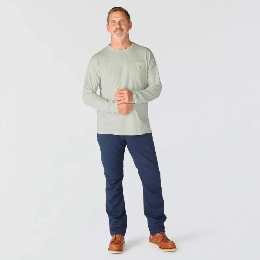 Camiseta de manguitos largos para hombre Force con bolsillo y tejido que absorbe la humedad