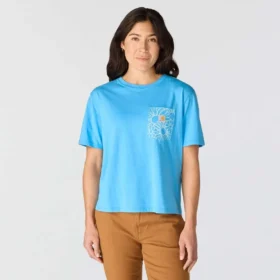 Camiseta de mujer de corte holgado y tejido ligero de Tencel con estampado floral