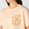 Camiseta de mujer de corte holgado y tejido ligero de Tencel con estampado floral