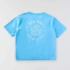 Camiseta de mujer de corte holgado y tejido ligero de Tencel con estampado floral