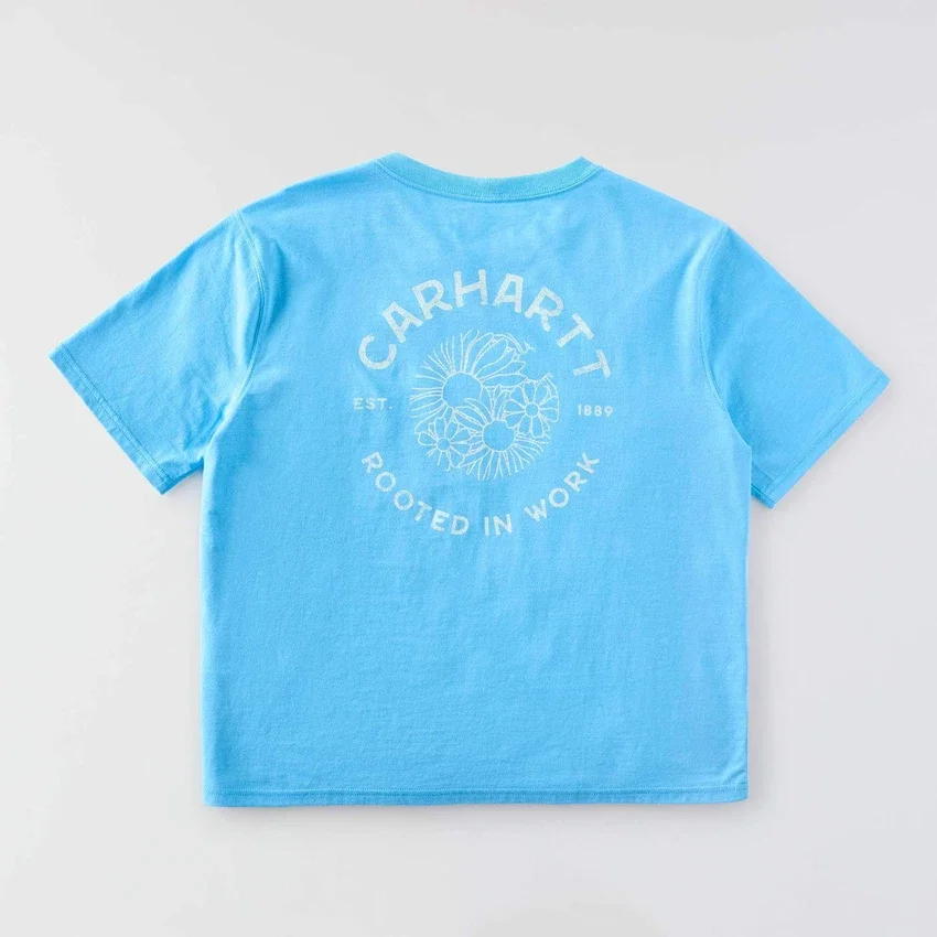 Camiseta de mujer de corte holgado y tejido ligero de Tencel con estampado floral