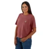 Camiseta de mujer de Tencel, corte holgado, ligera, con jerséis de cuello redondo y bolsillo