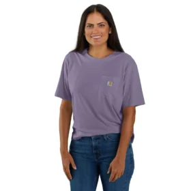 Camiseta de mujer de Tencel, corte holgado, ligera, con jerséis de cuello redondo y bolsillo