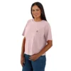 Camiseta de mujer de Tencel, corte holgado, ligera, con jerséis de cuello redondo y bolsillo