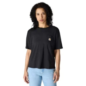 Camiseta de mujer de Tencel, corte holgado, ligera, con jerséis de cuello redondo y bolsillo