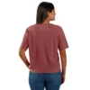 Camiseta de mujer de Tencel, corte holgado, ligera, con jerséis de cuello redondo y bolsillo