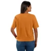 Camiseta de mujer de Tencel, corte holgado, ligera, con jerséis de cuello redondo y bolsillo