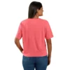 Camiseta de mujer de Tencel, corte holgado, ligera, con jerséis de cuello redondo y bolsillo