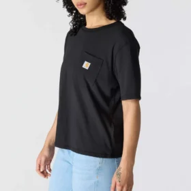 Camiseta de mujer de Tencel, corte holgado, ligera, con jerséis de cuello redondo y bolsillo