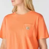 Camiseta de mujer de Tencel, corte holgado, ligera, con jerséis de cuello redondo y bolsillo