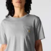 Camiseta de mujer de Tencel, corte holgado, ligera, con jerséis de cuello redondo y bolsillo