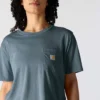 Camiseta de mujer de Tencel, corte holgado, ligera, con jerséis de cuello redondo y bolsillo