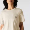 Camiseta de mujer de Tencel, corte holgado, ligera, con jerséis de cuello redondo y bolsillo