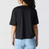 Camiseta de mujer de Tencel, corte holgado, ligera, con jerséis de cuello redondo y bolsillo