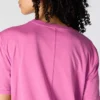 Camiseta de mujer de Tencel, corte holgado, ligera, con jerséis de cuello redondo y bolsillo