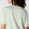 Camiseta de mujer de Tencel, corte holgado, ligera, con jerséis de cuello redondo y bolsillo