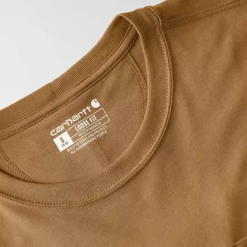Camiseta de mujer de Tencel, corte holgado, ligera, con jerséis de cuello redondo y bolsillo