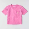 Camiseta de mujer de Tencel, corte holgado, ligera, con jerséis de cuello redondo y bolsillo