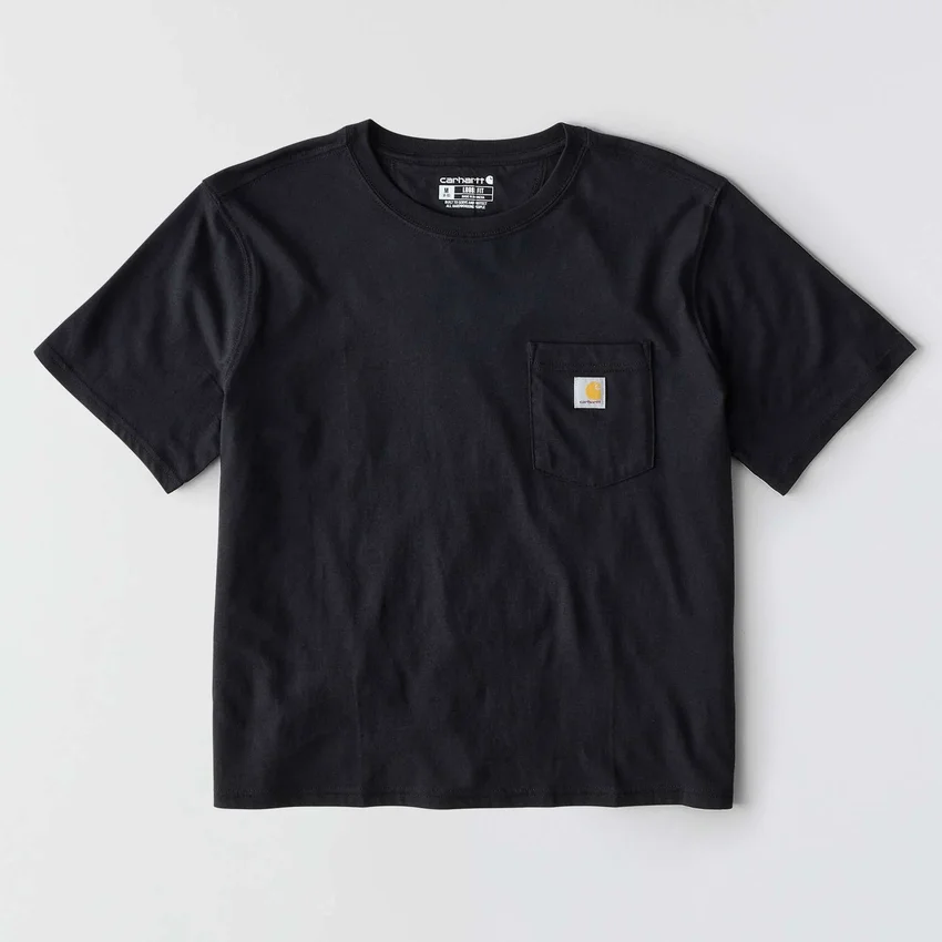 Camiseta de mujer de Tencel, corte holgado, ligera, con jerséis de cuello redondo y bolsillo