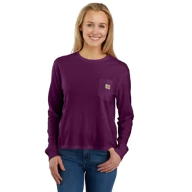 Camiseta de mujer de Tencel, corte holgado, manguitos largos, jerséis de cuello redondo y bolsillo
