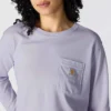 Camiseta de mujer de Tencel, corte holgado, manguitos largos, jerséis de cuello redondo y bolsillo