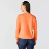 Camiseta de mujer de Tencel, corte holgado, manguitos largos, jerséis de cuello redondo y bolsillo