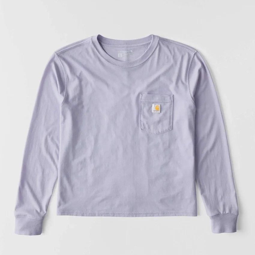 Camiseta de mujer de Tencel, corte holgado, manguitos largos, jerséis de cuello redondo y bolsillo