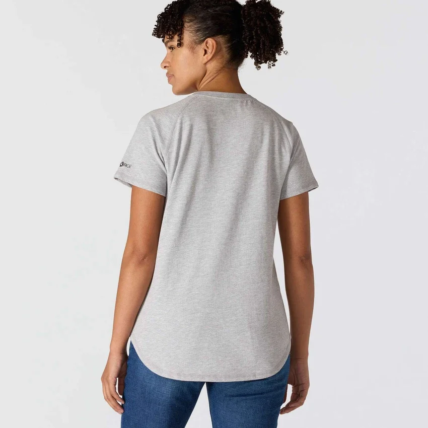 Camiseta de mujer Force de corte holgado con bolsillos y tejido transpirable