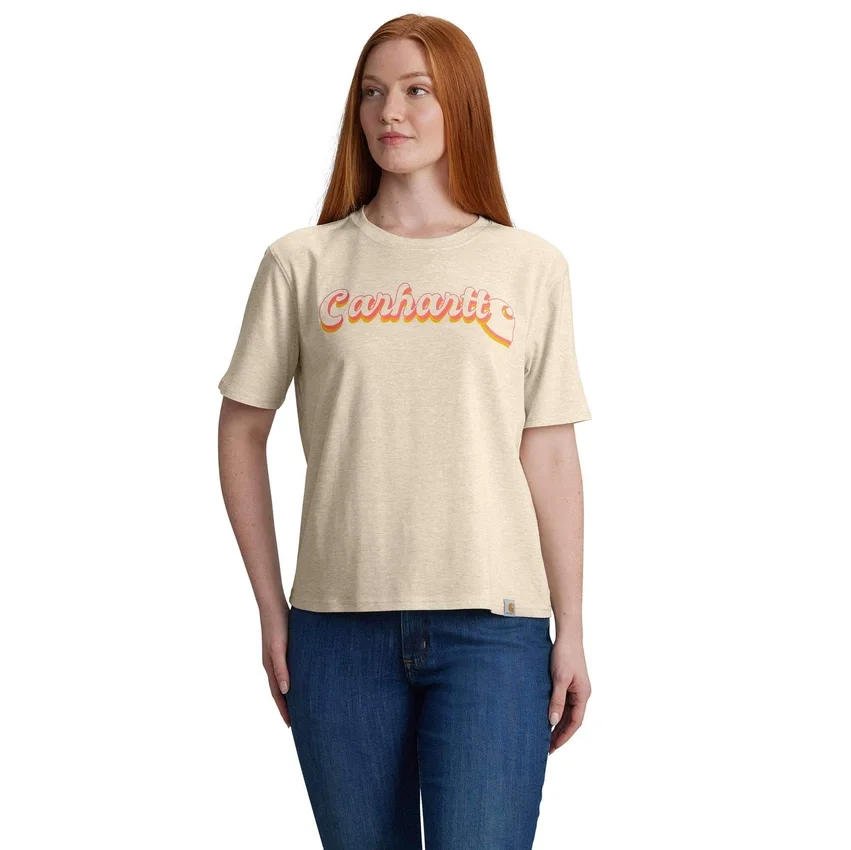 Camiseta gráfica de jerséis de cuello redondo ligera de Tencel para mujer