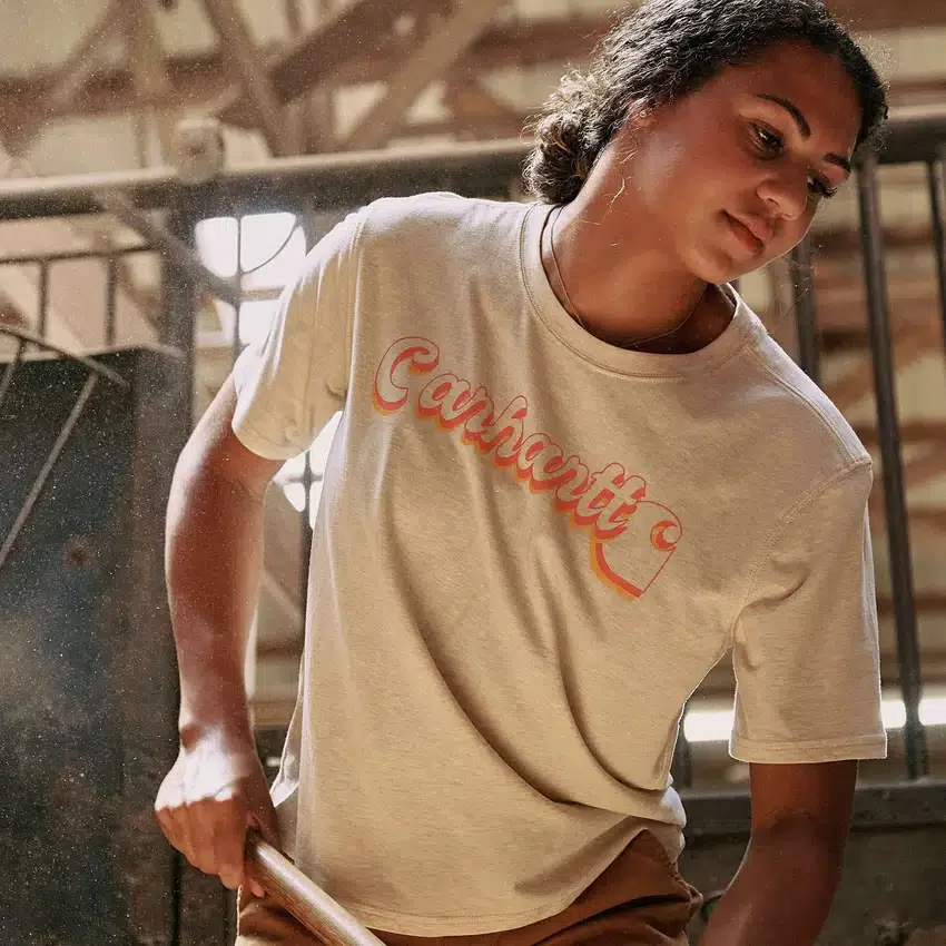 Camiseta gráfica de jerséis de cuello redondo ligera de Tencel para mujer