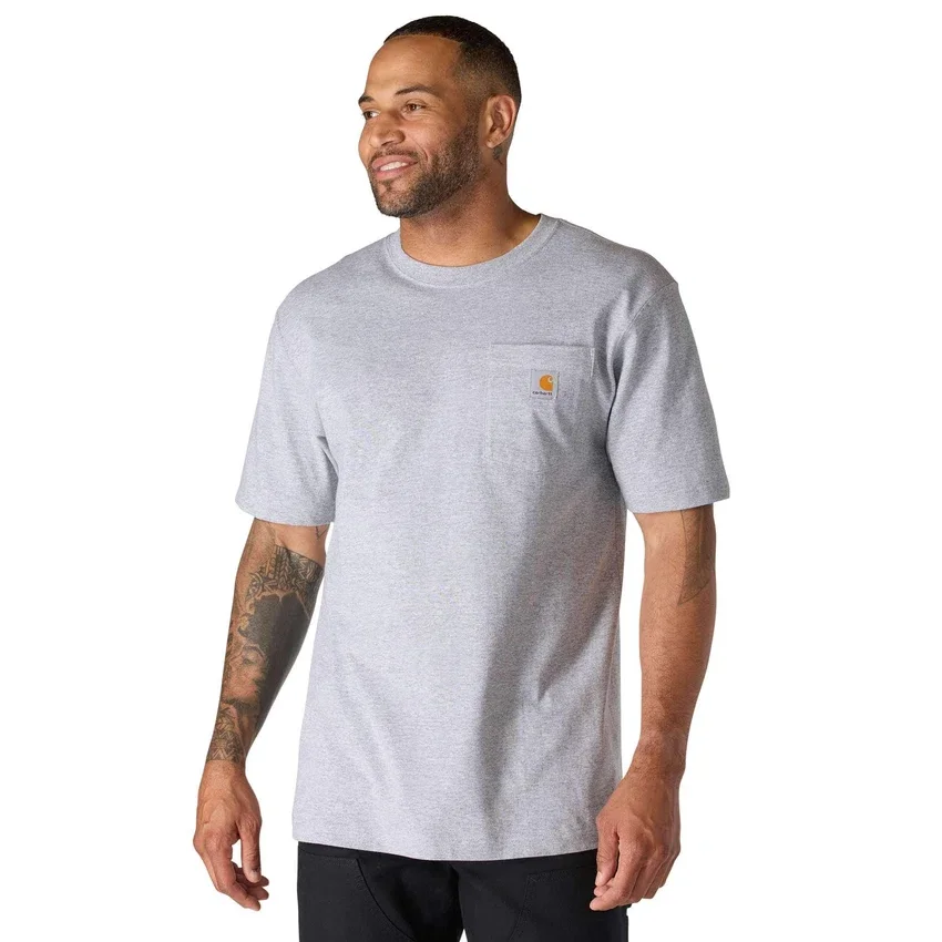 Camiseta icónica K87 de corte holgado y tejido grueso con bolsillo para hombre