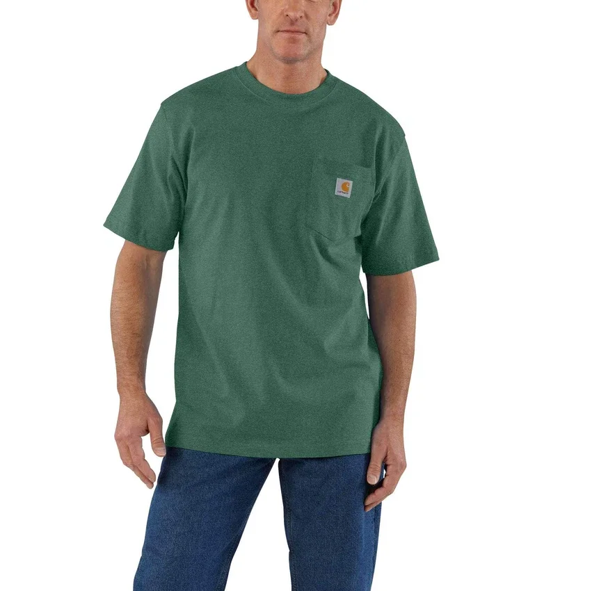 Camiseta icónica K87 de corte holgado y tejido grueso con bolsillo para hombre
