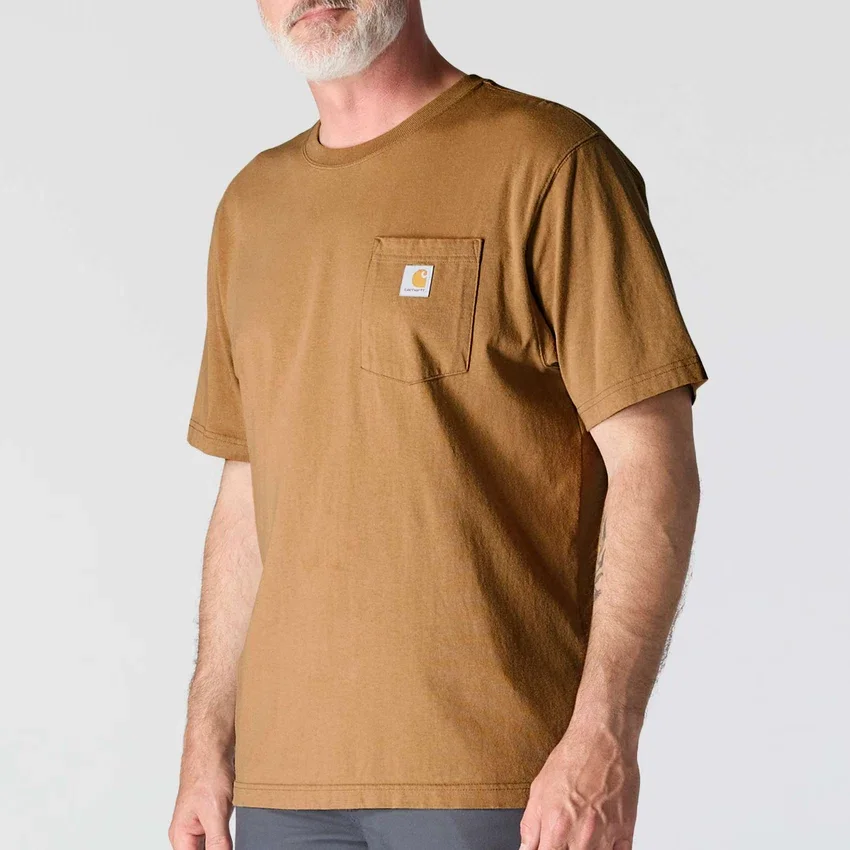 Camiseta icónica K87 de corte holgado y tejido grueso con bolsillo para hombre