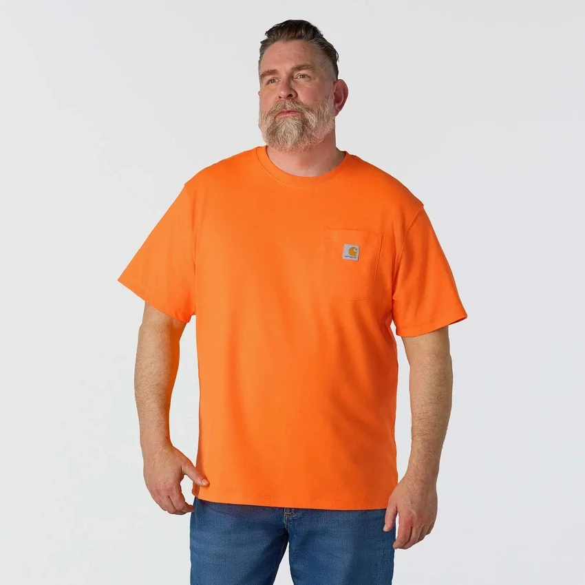 Camiseta icónica K87 de corte holgado y tejido grueso con bolsillo para hombre