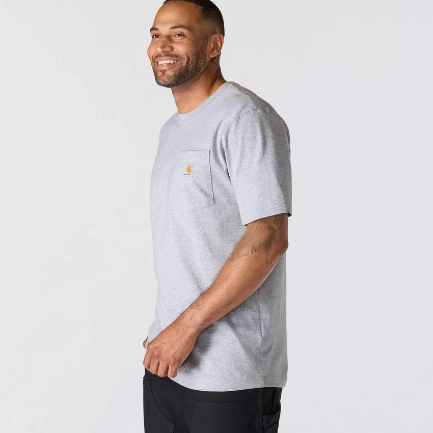Camiseta icónica K87 de corte holgado y tejido grueso con bolsillo para hombre