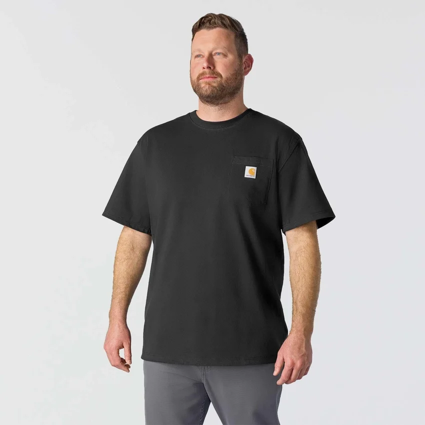 Camiseta icónica K87 de corte holgado y tejido grueso con bolsillo para hombre