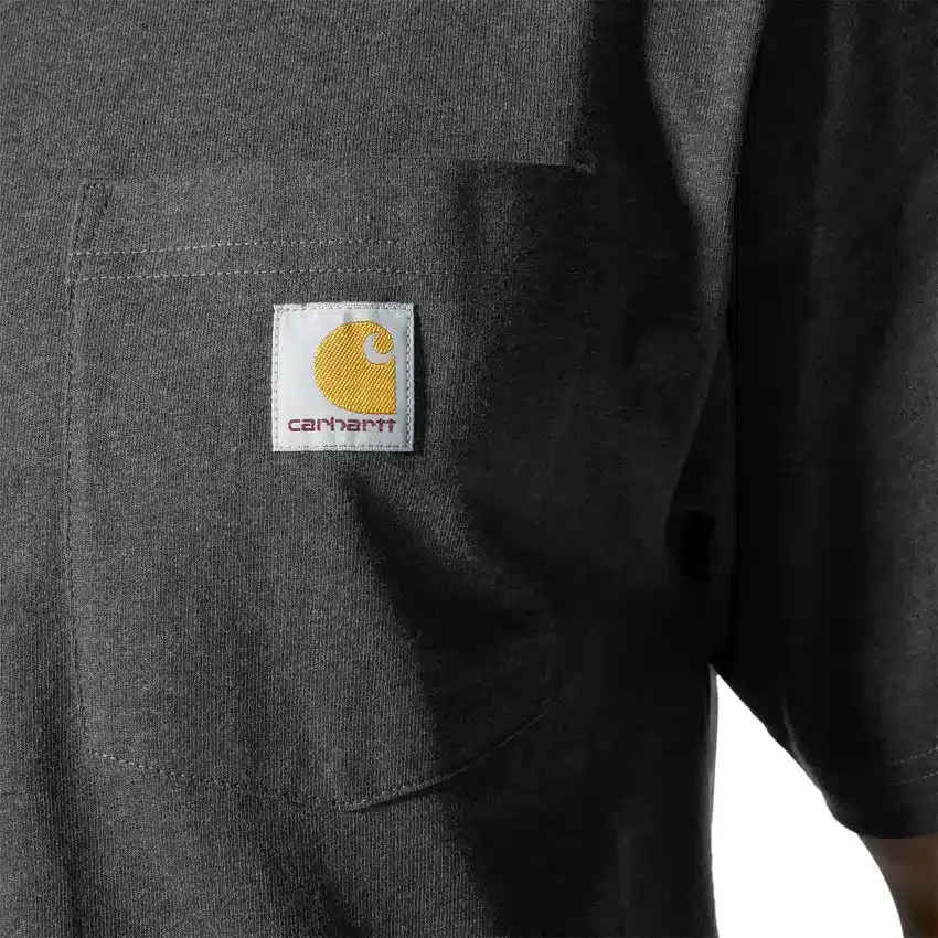 Camiseta icónica K87 de corte holgado y tejido grueso con bolsillo para hombre