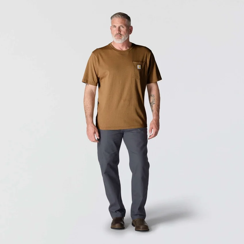 Camiseta icónica K87 de corte holgado y tejido grueso con bolsillo para hombre