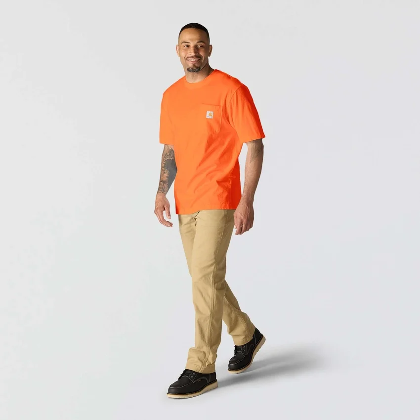 Camiseta icónica K87 de corte holgado y tejido grueso con bolsillo para hombre