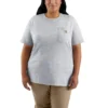 Camiseta icónica K87 de corte holgado y tejido grueso con bolsillos para mujer