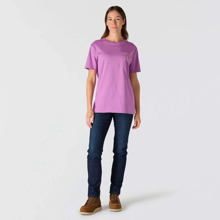 Camiseta icónica K87 de corte holgado y tejido grueso con bolsillos para mujer