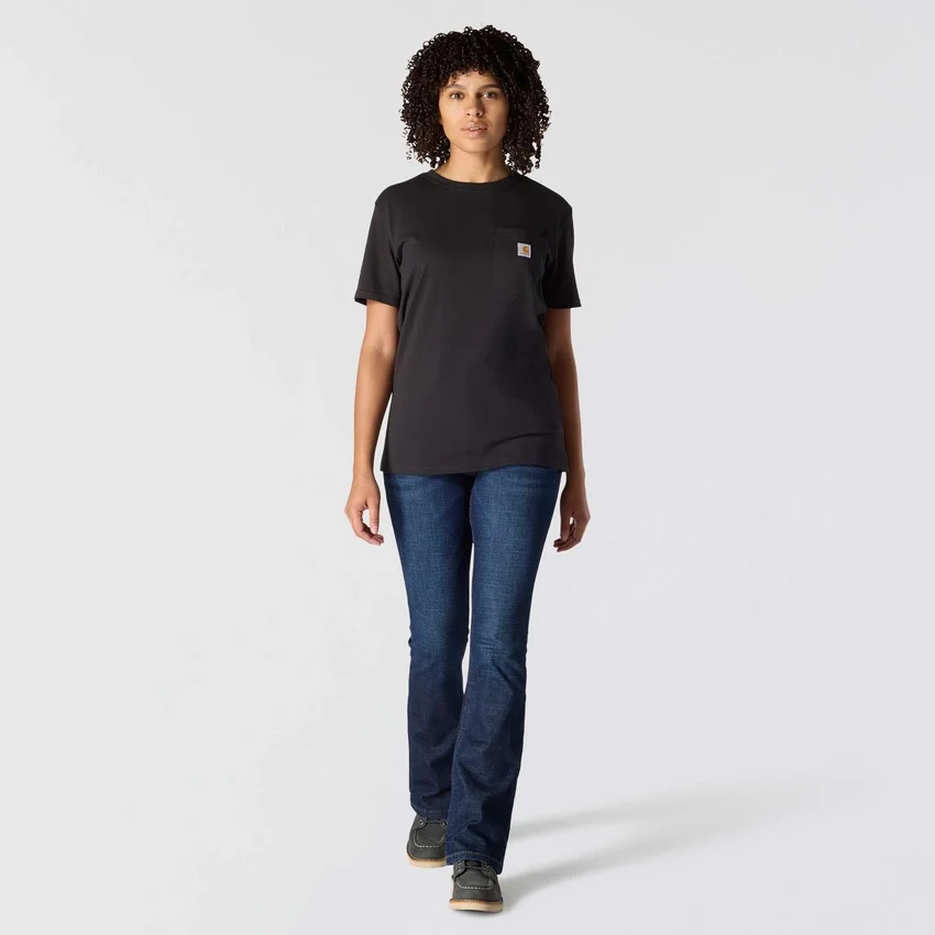 Camiseta icónica K87 de corte holgado y tejido grueso con bolsillos para mujer