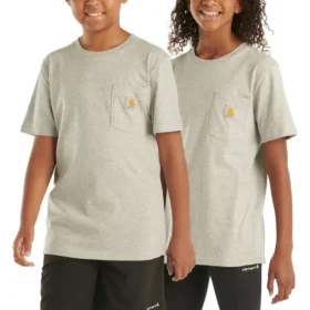 Camiseta infantil de manguitos cortos con bolsillo (niños pequeños/niños/jóvenes)