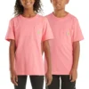Camiseta infantil de manguitos cortos con bolsillo (niños pequeños/niños/jóvenes)