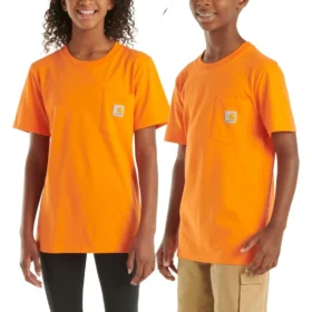 Camiseta infantil de manguitos cortos con bolsillo (niños pequeños/niños/jóvenes)