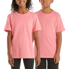 Camiseta infantil de manguitos cortos con bolsillo (niños pequeños/niños/jóvenes)