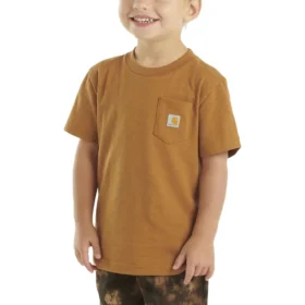 Camiseta infantil de manguitos cortos con bolsillo (niños pequeños/niños/jóvenes)